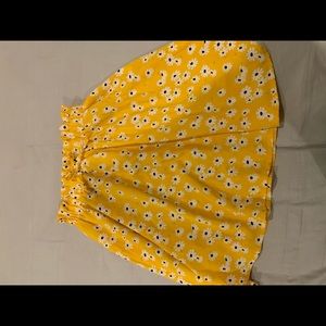Shein Girls Happy Yellow Flower Skirt and Shirt